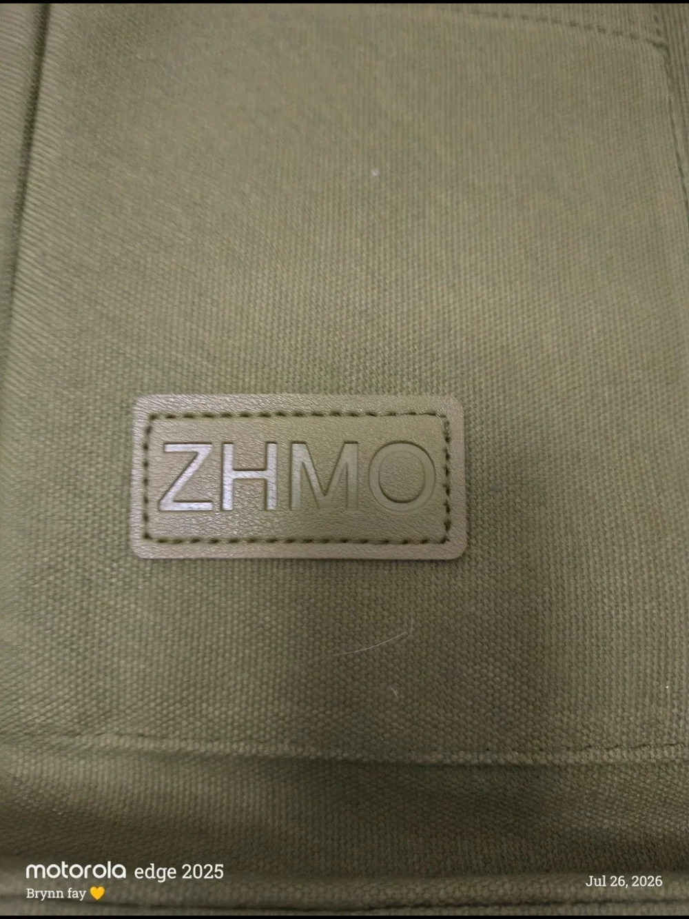 Amazon Olive Green Canvas Laptop Tote Bag for Men